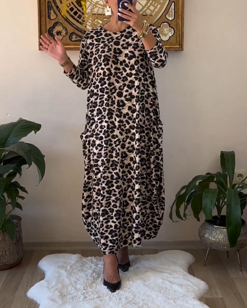 Luipaard Jurk met Zakken Elegante Vrouwelijke Zomerjurk - Mode Vibes