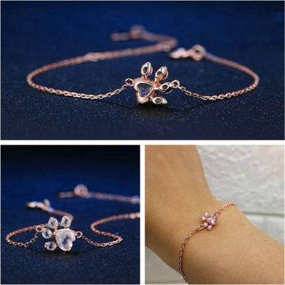 Rozenkwarts Armband Met Hartjes Lovepaw Edelsteen Sieraden