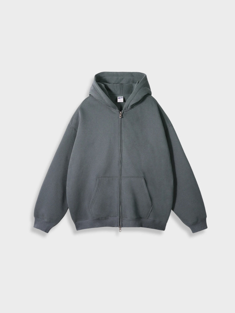 Lange Vest met Rits Oversized Stijl
