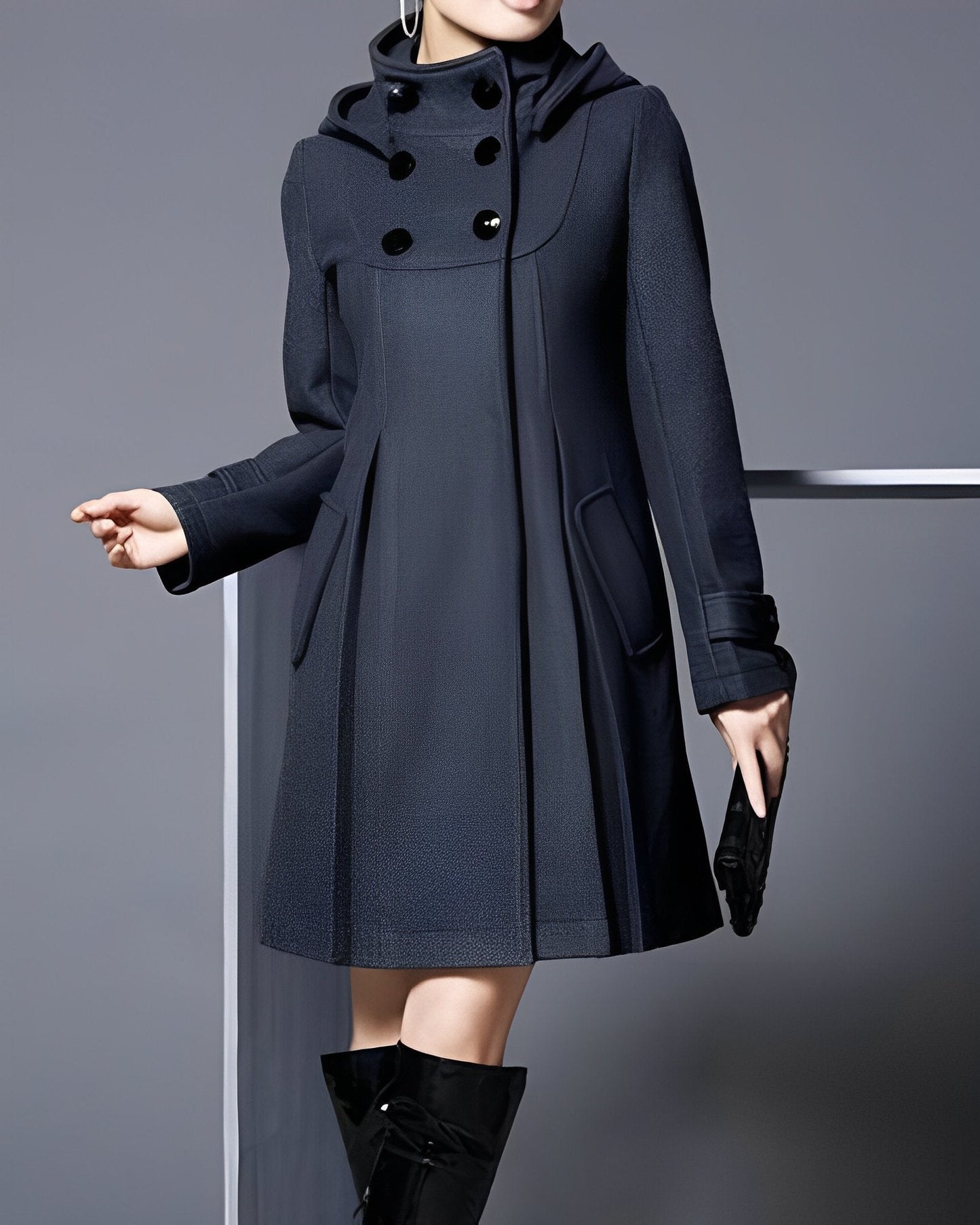 Nordica Chic | Dames Essential Jas | Getailleerd, Lang Model met Knopen en Zijzakken