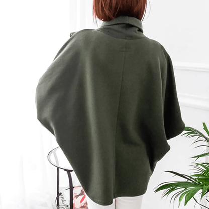 Dames Coltrui Oversized Asymmetrisch Zwart