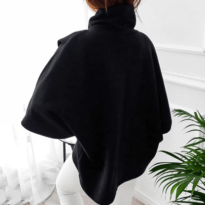Dames Coltrui Oversized Asymmetrisch Zwart