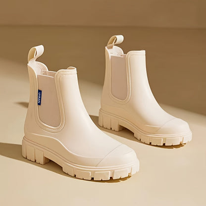 Dames Regenlaarzen Halfhoog Waterdicht Antislip Zool