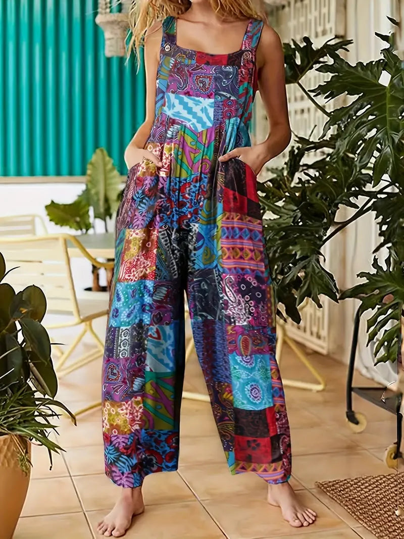 Vrouwen Jumpsuit Bloemenprint Zomer Jurk