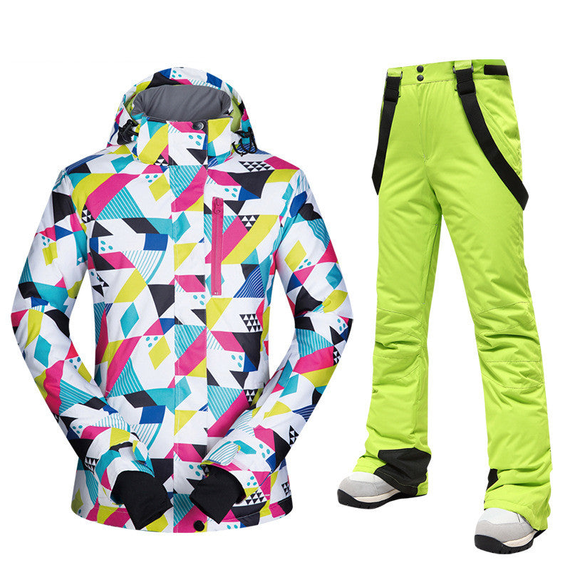 Dames Ski Pak Waterdicht Tweedelig Trendy Design