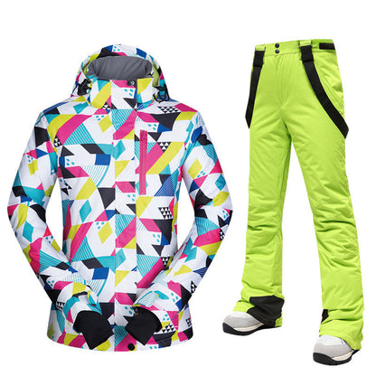 Dames Ski Pak Waterdicht Tweedelig Trendy Design