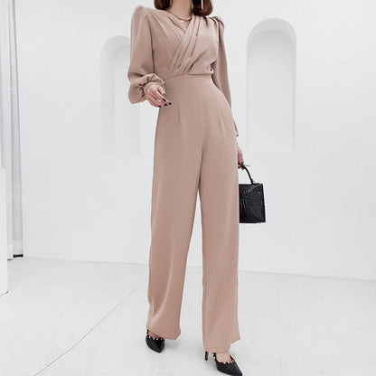 Dames Jumpsuit Elegante Hoge Taille V-Hals Trendy