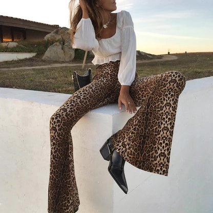 Vrouwelijke Flared Broek Alia Stijlvolle Hoge Taille - Mode Vibes