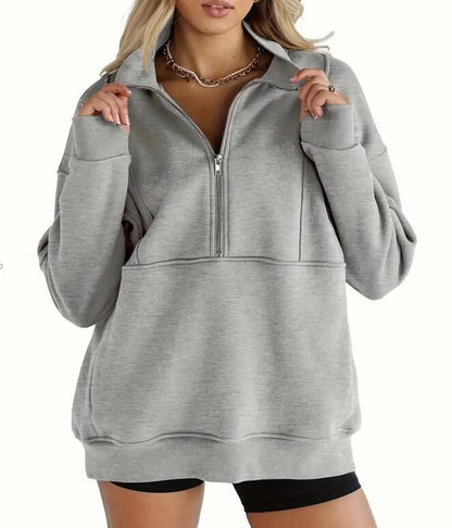 Dames Oversized Trui Warm en Comfortabel met Kangoeroezak