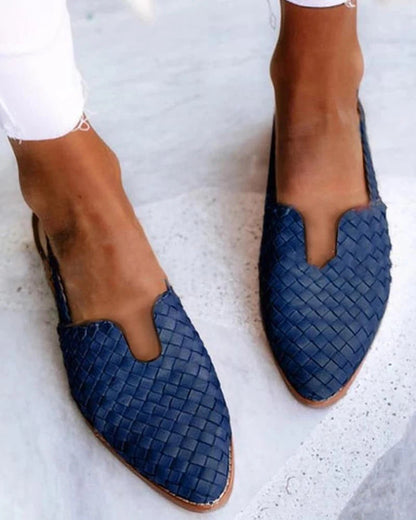 Dames Instappers Gevlochten Zomerpumps Elyssa