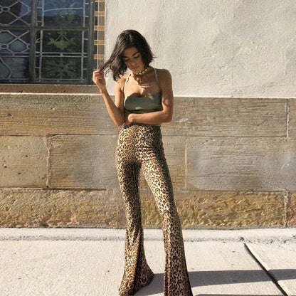Vrouwelijke Flared Broek Alia Stijlvolle Hoge Taille