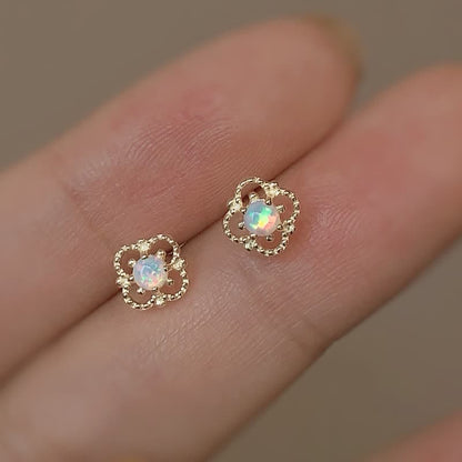 Oorbellen met Opaal Vintage Stijl Seraphina