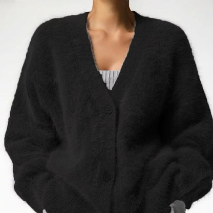 Dames Vest Zachte Gebreide V-hals Warm Elegance