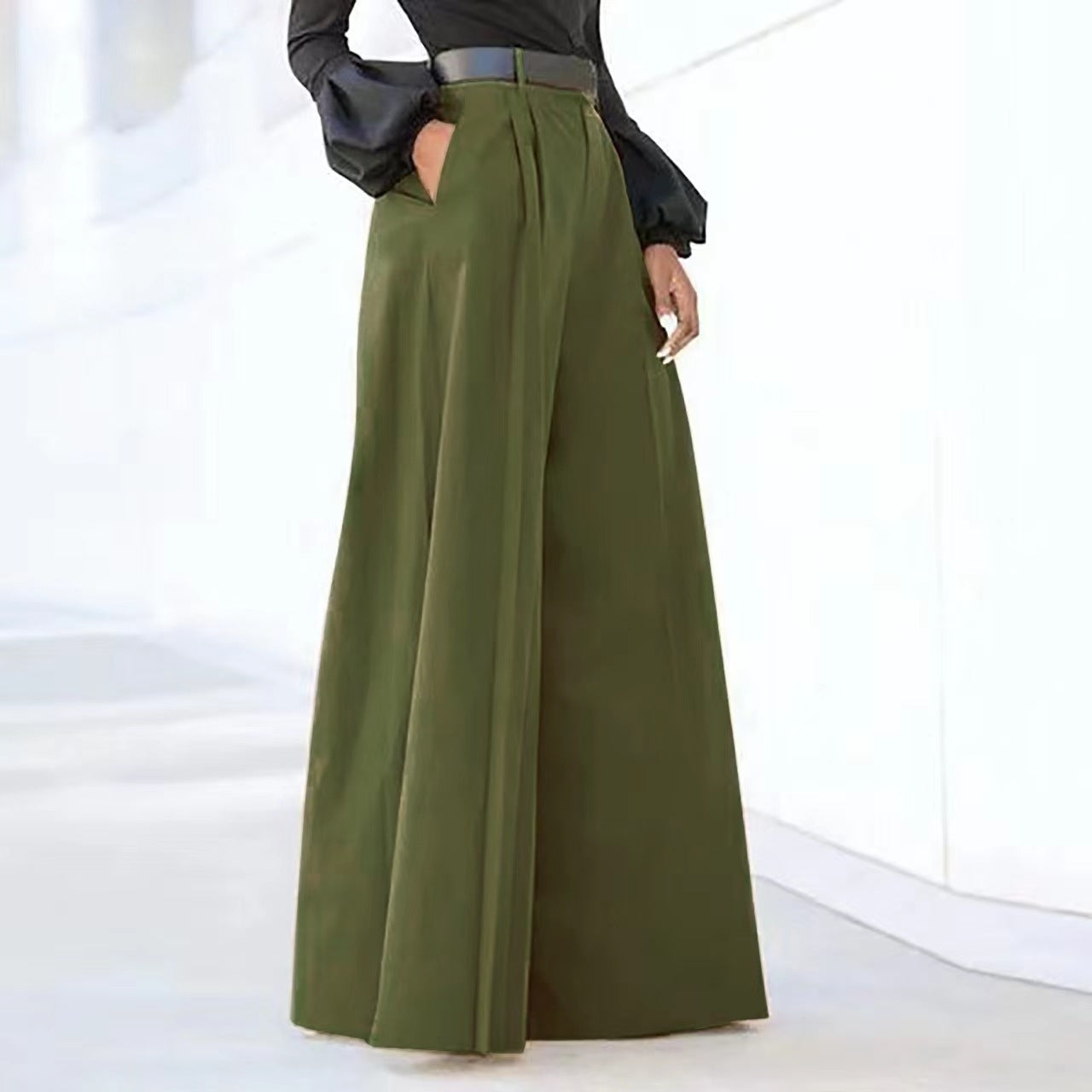 Dames Hoge Taille Broek Wijde Pijpen Comfortabel