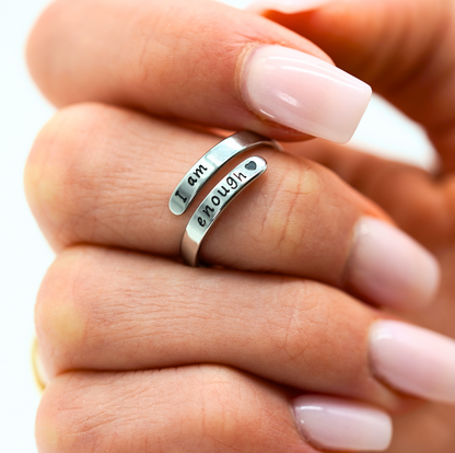 Zilveren Zelfliefde Ring met Sieraad