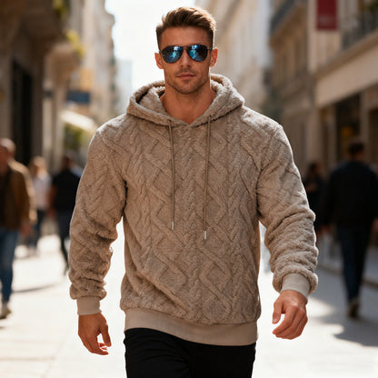 Fleece Sweater Zacht Warm Lichtgrijs Zwart Bruin