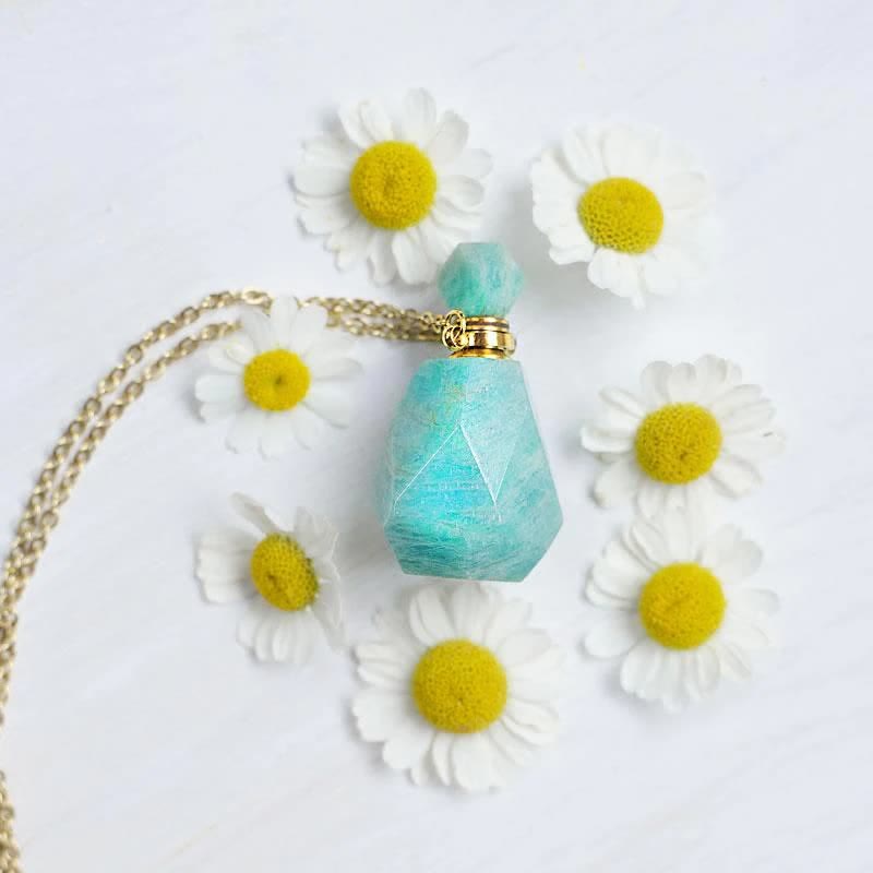 Kristallen Halsketting Parfumflesje Iridescerend Design