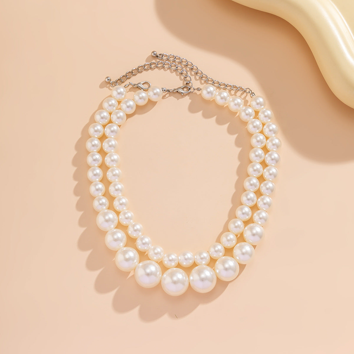 Dames Parelhalsketting met Grote Zilveren Parels