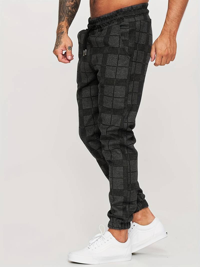 Comfortabele Heren Joggingbroek met Ruitpatroon – Voor Elke Dag