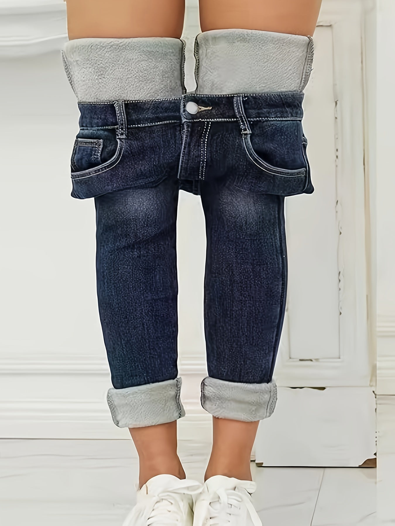 Skinny Jeans Warm met Fleece Voering voor Vrouw