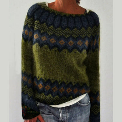 Dames Trui Nordic Motief Warm en Stijlvol