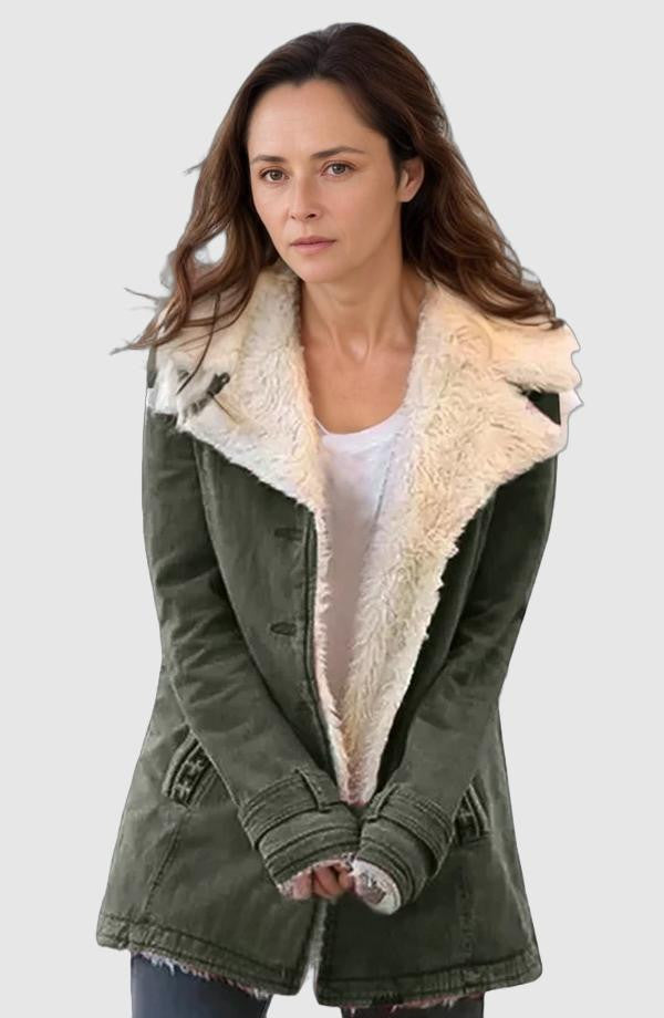 Dames Fleece Jas met Sherpa Voering