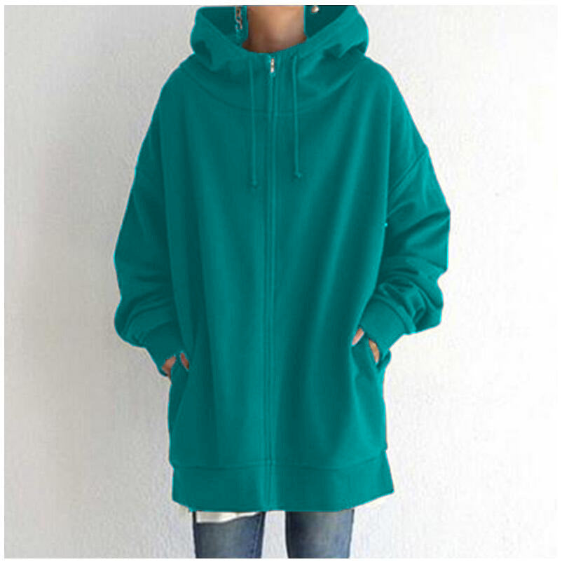 Dames Oversized Hoodie met Rits Comfortabel en Warm