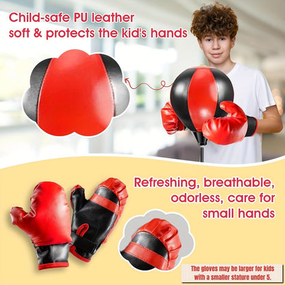 Bokszak Set voor Kinderen met Handschoenen