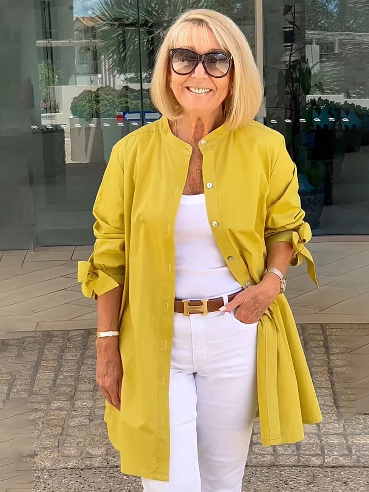 Lange Blousejurk Ademend en Licht Modaal - Mode Vibes