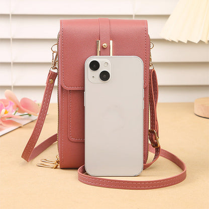 Dames Crossbody Telefoontas met Touchscreen Venster en Lacy Ontwerp