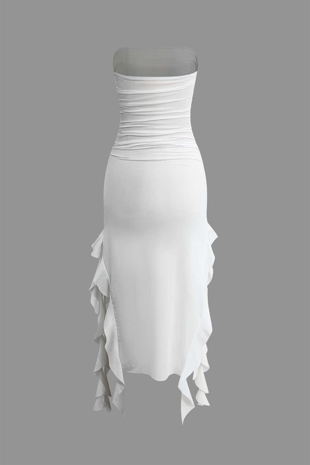 Maxikleed met Volant Vrouwelijk Elegante Jurk