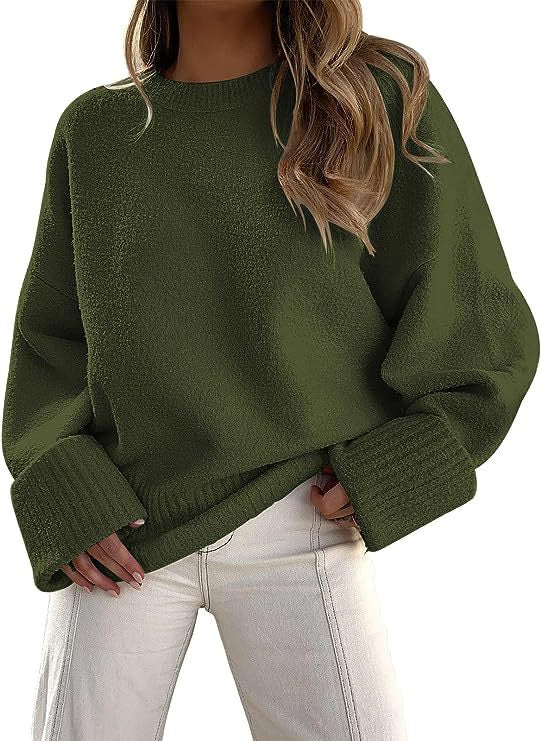 Dames Trui Oversized Zacht Met Ronde Hals