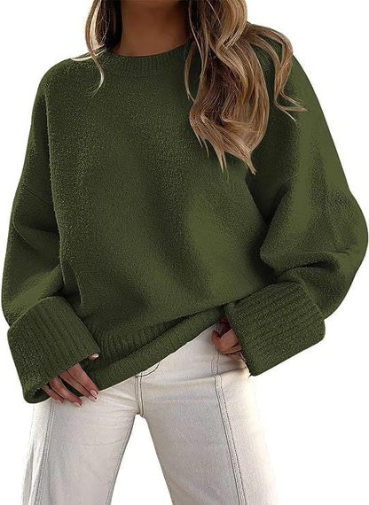 Dames Trui Oversized Zacht Met Ronde Hals