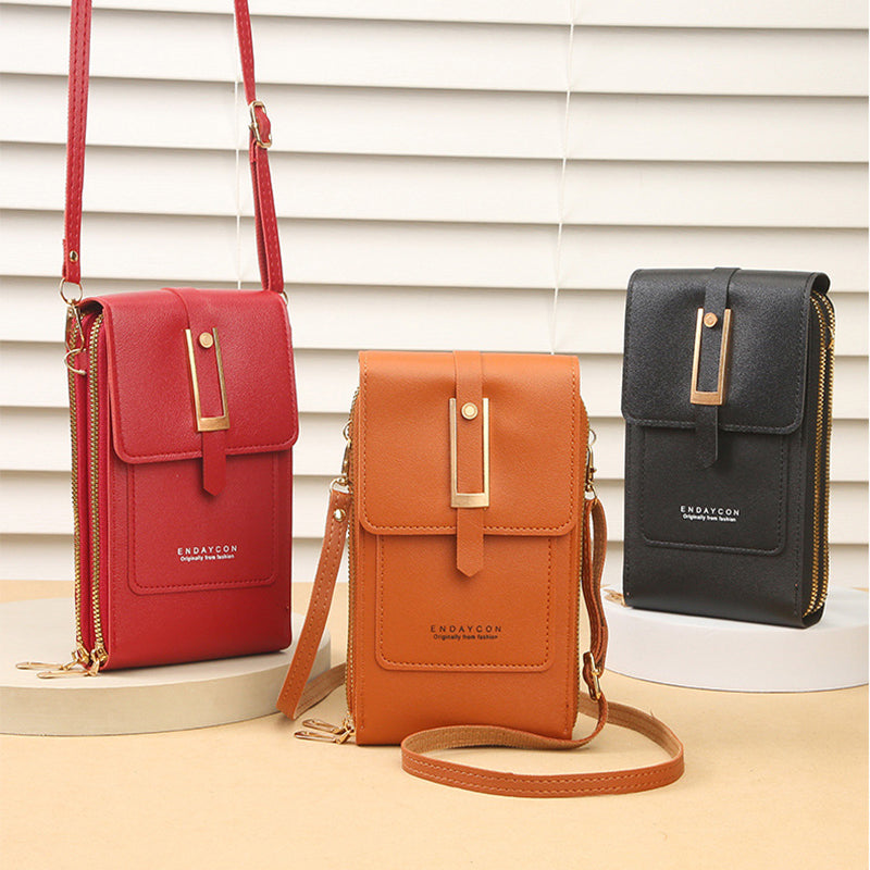 Dames Crossbody Telefoontas met Touchscreen Venster en Lacy Ontwerp