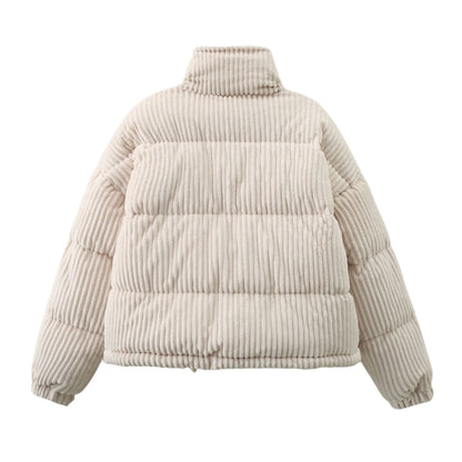 Dames Pufferjas Corduroy Warm en Stijlvol