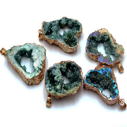 Kristallen Hanger met Natuurlijke Geode Edelsteen