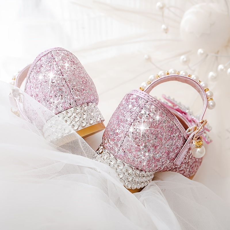Glitterschoen voor Meisjes met Pailletten en Parels Comfortabel