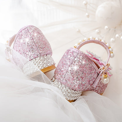 Glitterschoen voor Meisjes met Pailletten en Parels Comfortabel