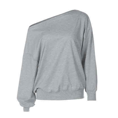 Dames Off-Shoulder Trui Casual Zacht Sweater