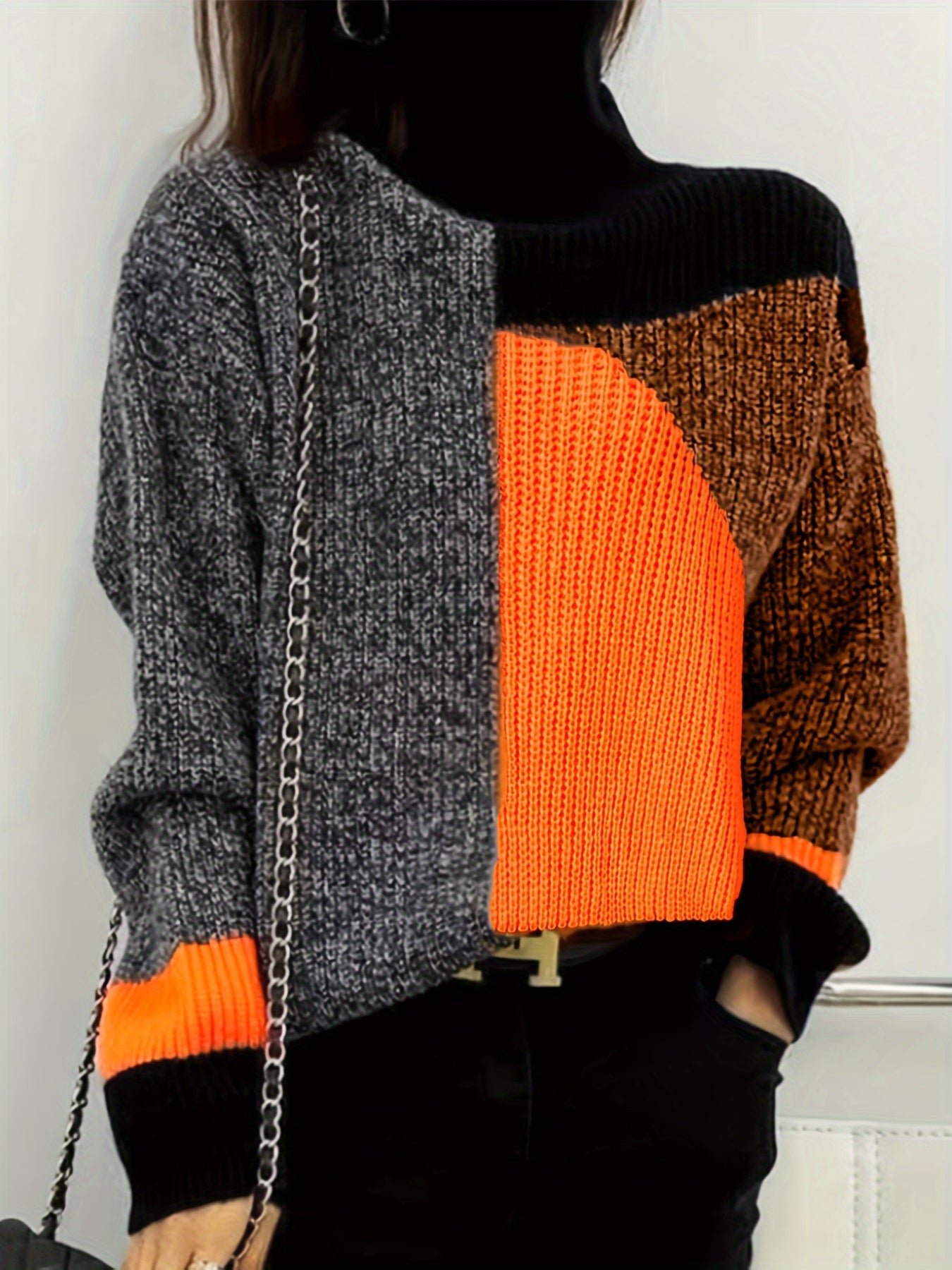 Warme Coltrui met Lange Mouwen - Mode Vibes