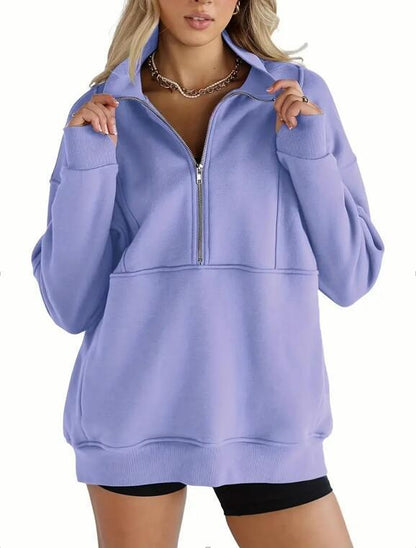 Dames Oversized Trui Warm en Comfortabel met Kangoeroezak