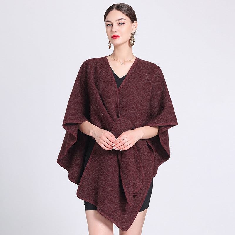 Dames Poncho Stijlvol met Riem en Elegant Design