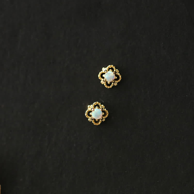 Oorbellen met Opaal Vintage Stijl Seraphina