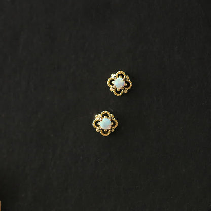 Oorbellen met Opaal Vintage Stijl Seraphina