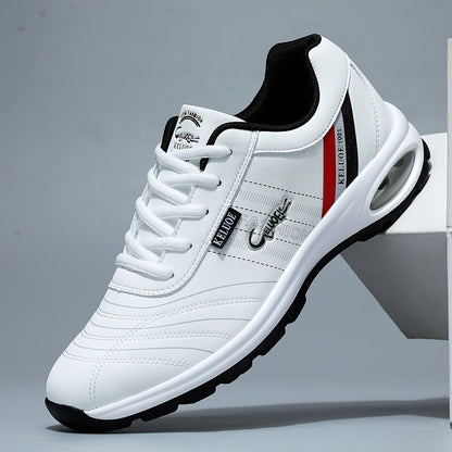 Leren Sneakers Heren Luxe Kwaliteit Zwarte Schoenen