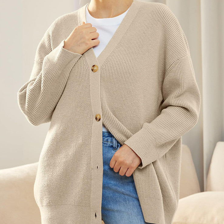 Dames Vest Zacht Gebreid met Knopen Elegante Stijl
