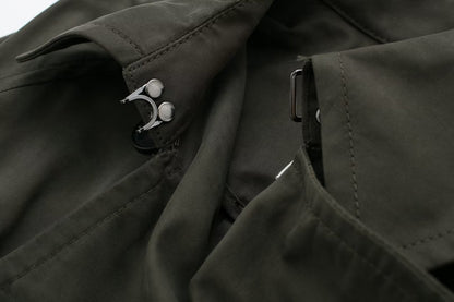 Dames Trenchcoat Lange Trendy Voorjaarsjas met Ceintuur
