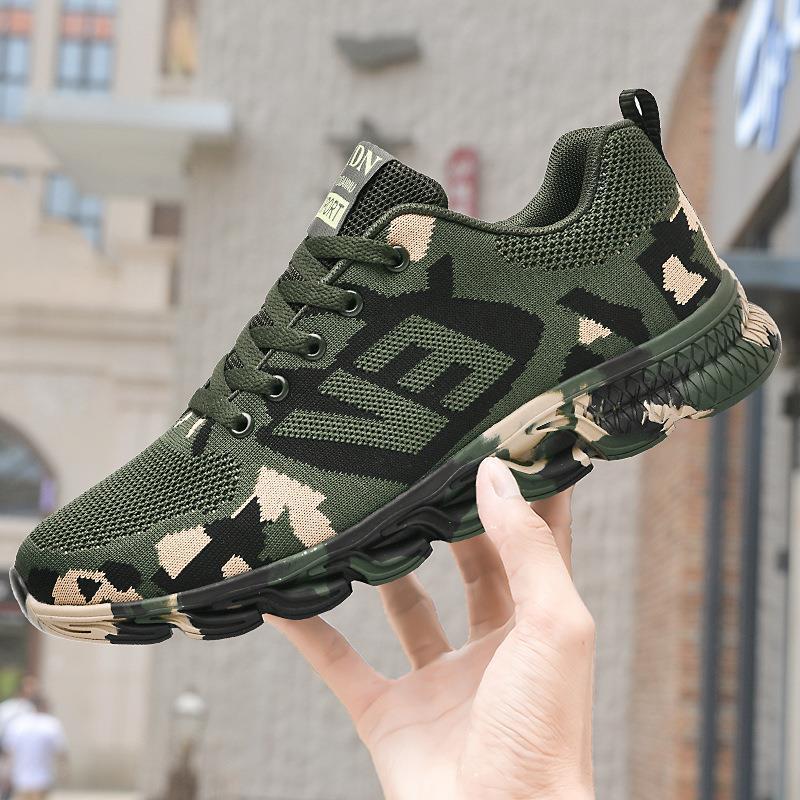 Dames Orthopedische Sneaker Groen Army Print Comfortabel