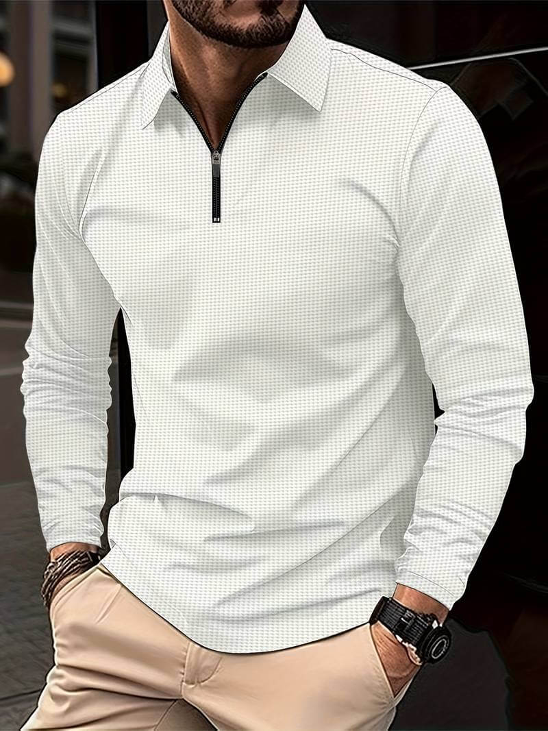 Lennox – Heren Wafelshirt met Lange Mouwen en V-Hals