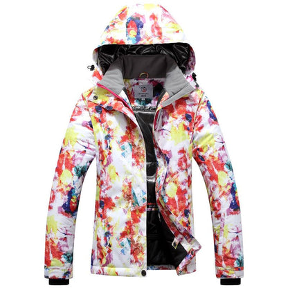 Dames Ski Jas Waterdicht Warm met Trendy Print